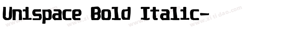 Unispace Bold Italic字体转换